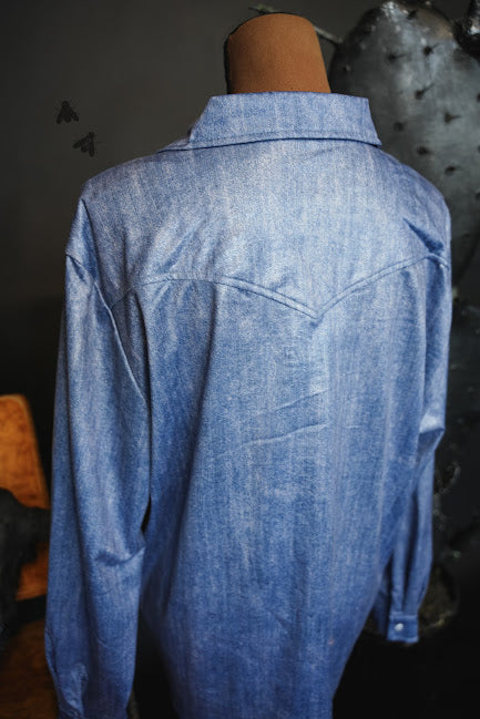 2 Fly Co. Leather Lux *Denim Top