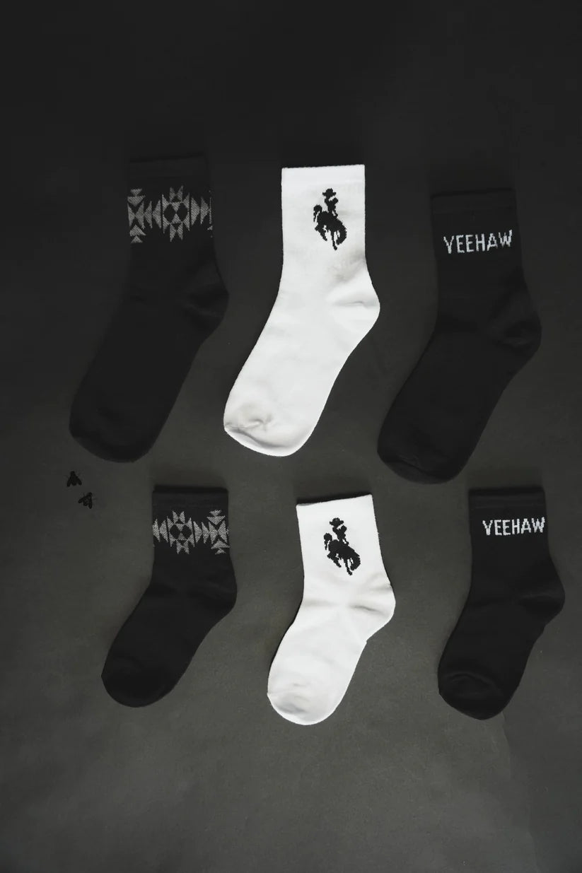 2 Fly Co. Kids Sock Em Silly- Monochrome