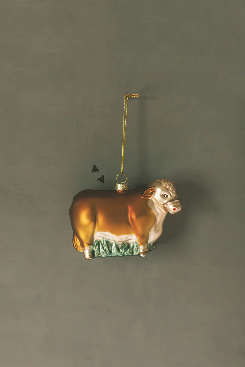 2 Fly Co. Herd 23 Blown Glass Ornament