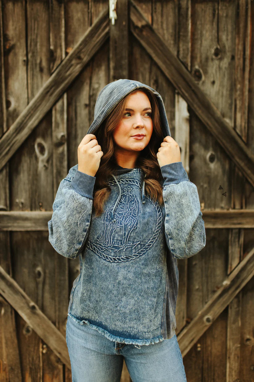 2 Fly Co. Urban Denim Hoodie