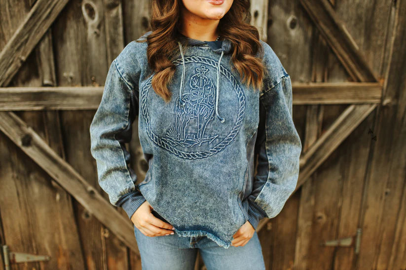 2 Fly Co. Urban Denim Hoodie