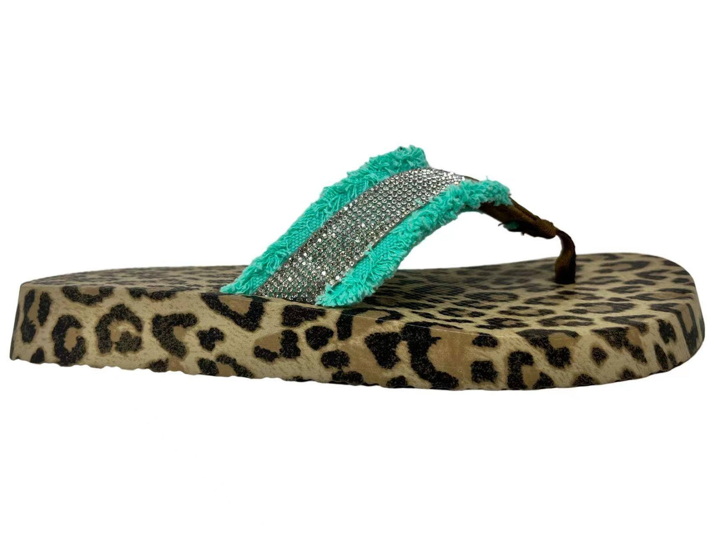 Gypsy Jazz Turquoise Tallulah Bling Womens Flip Flop Sandal