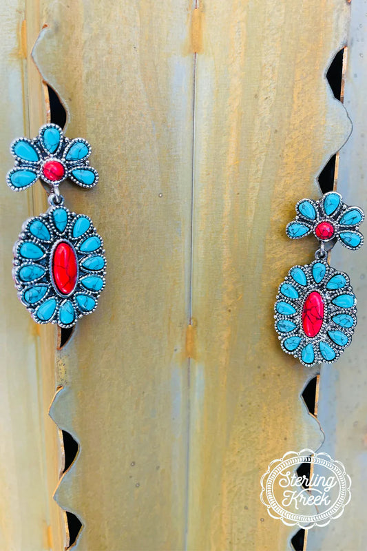Sterling Kreek Pueblo Tribe Earrings