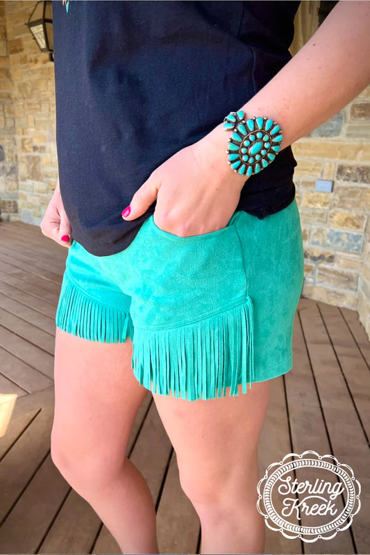 Sterling Kreek Nashville Babe Turquoise Shorts