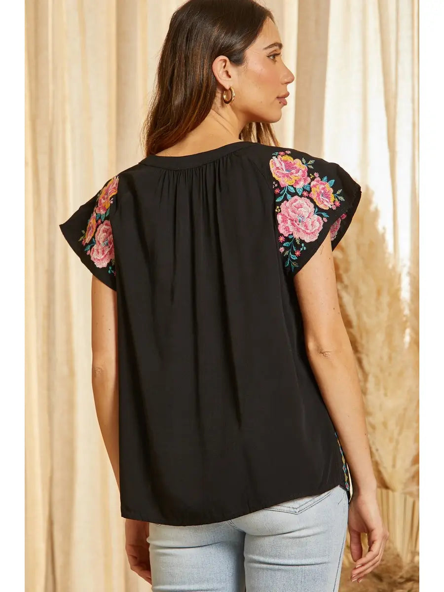 Savanna Jane Embroidered Woven Top